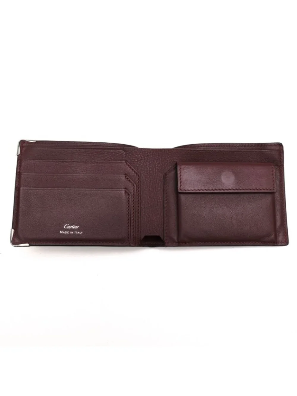 Cartier Wallet Leather Black Coin Banknote Credit Card Must de Cartier Cabochon